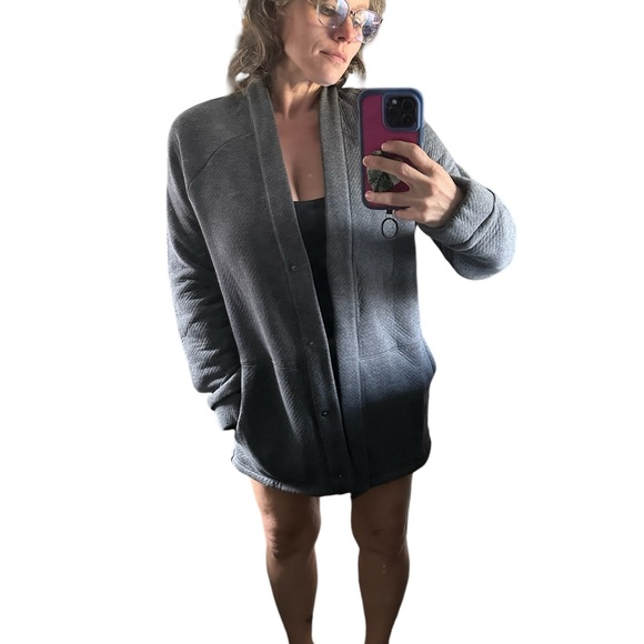 Lunya lahgo restore double faced cardigan M GREEN - Picture 5 of 6